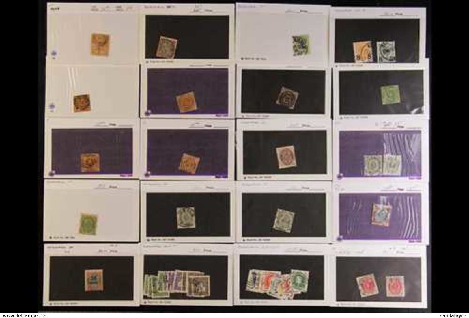 ACCUMULATION  Better Stamps On Cards, We See  A Few 1854-9 Types, 1875-1903 Values To 50o, 1882-1902 5o Used, 1912 35o O - Andere & Zonder Classificatie