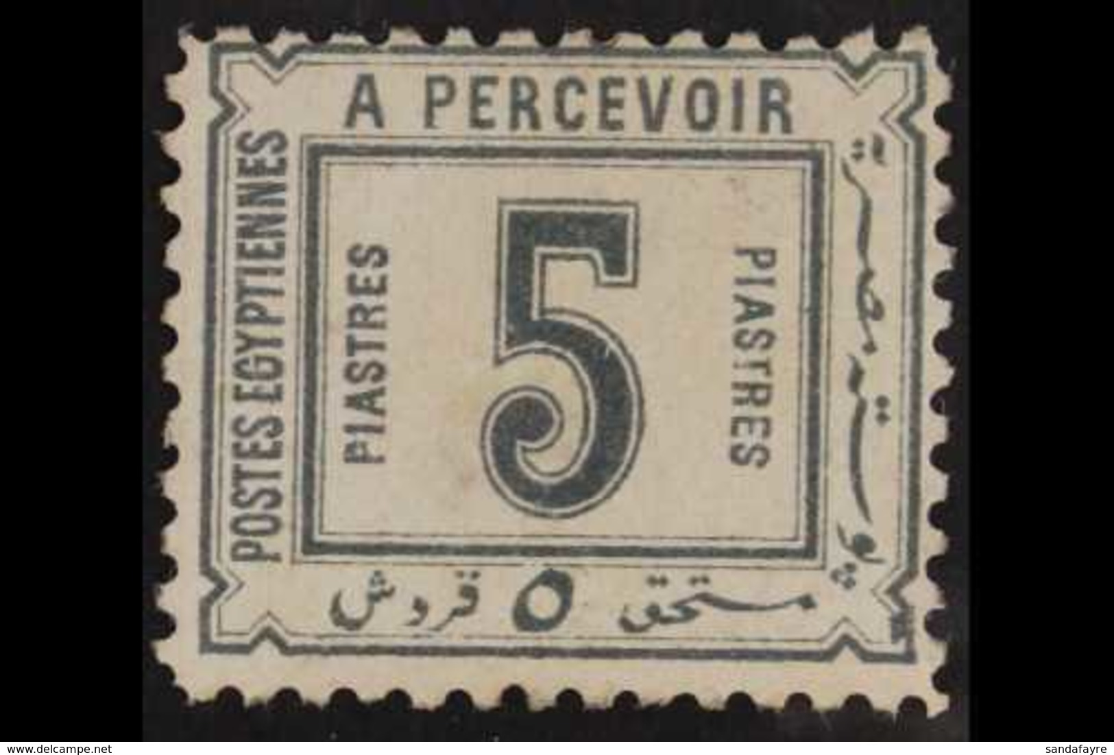 1888 POSTAGE DUE  5pi Grey, SG D70, Type IV, Fine Mint. For More Images, Please Visit Http://www.sandafayre.com/itemdeta - Autres & Non Classés