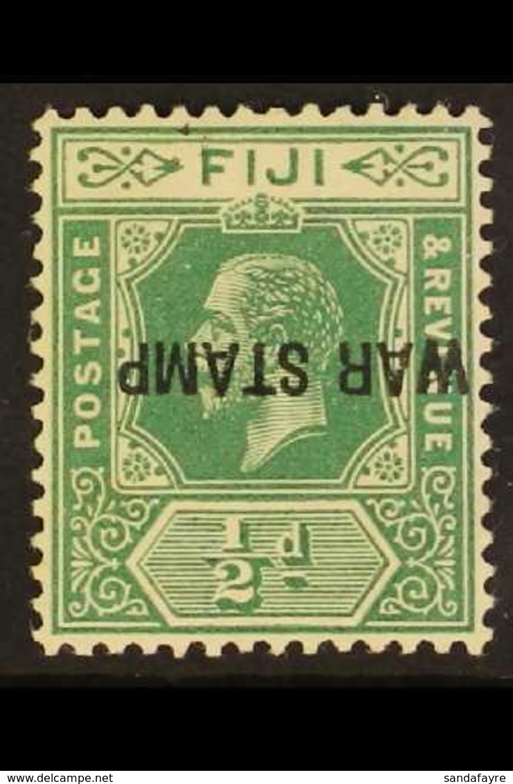 1915-19  ½d Blue- Green With "WAR TAX" OPT INVERTED, SG 138c, Lightly Hinged Mint With BPA Certificate. For More Images, - Fiji (...-1970)