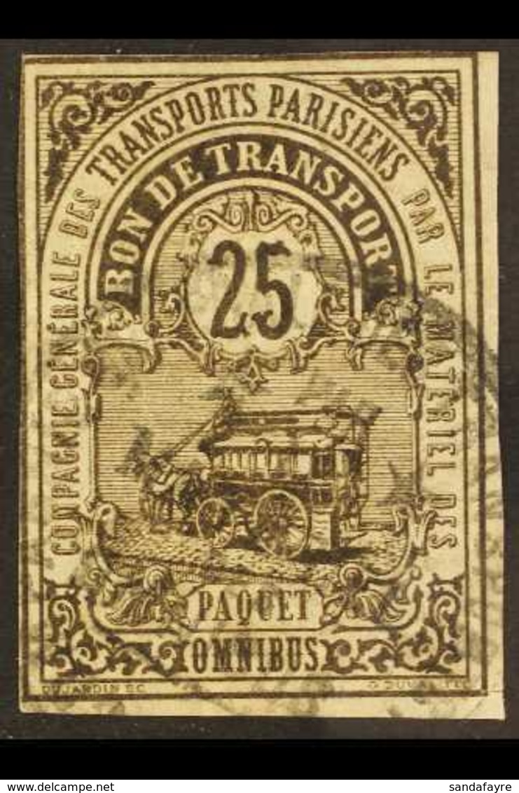 COLIS POSTAUX POUR PARIS  1878 25c Brown Local Parcel Post For Paris, Maury 1, Used, Minor Wrinkles, Scarce. For More Im - Andere & Zonder Classificatie
