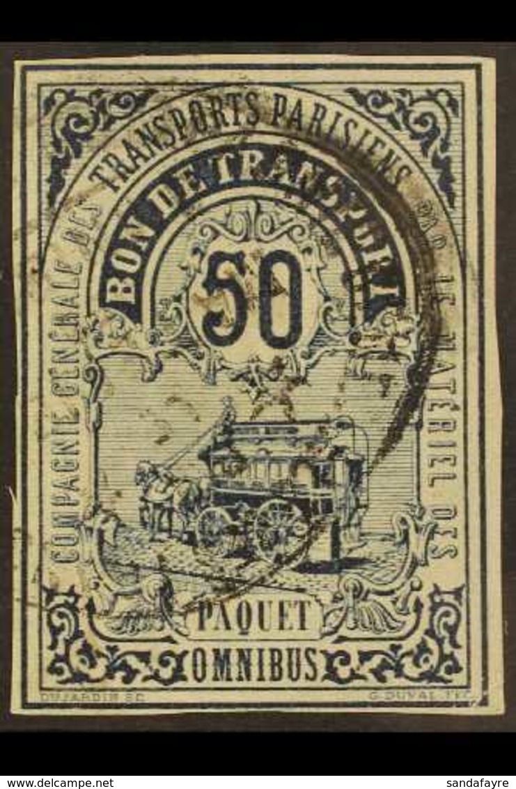 COLIS POSTAUX POUR PARIS  1878 50c Blue Local Parcel Post For Paris, Maury 2, Fine Used, Four Margins, Fresh & Very, Sca - Andere & Zonder Classificatie