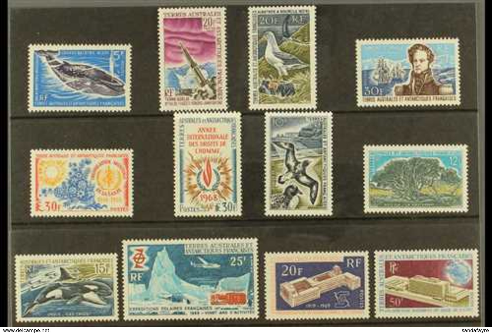 TAAF  1966-1970 Superb Never Hinged Mint COMPLETE RUN Of Postage Issues From 1966 5f Blue Whale Through To 1970 50f U.P. - Andere & Zonder Classificatie