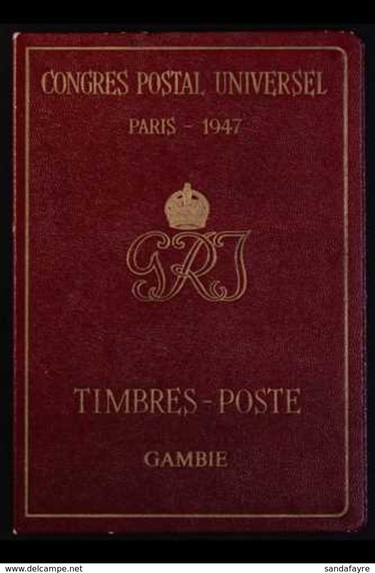 1947 UPU PRESENTATION BOOK  Containing Fine Mint Stamps With 1938-46 Definitives (one Of Each Value To 10s) Plus 1946 Vi - Gambia (...-1964)
