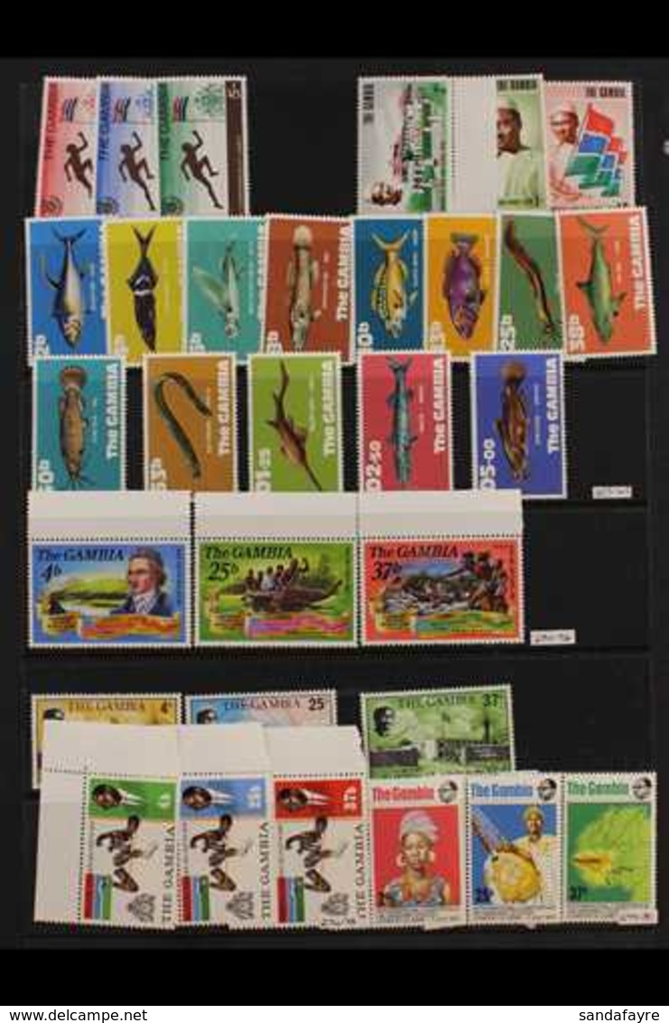 1970-1982 COMPREHENSIVE NHM COLLECTION  On Stock Pages, All Different, Highly Complete For The Period, Includes 1976-198 - Gambia (...-1964)