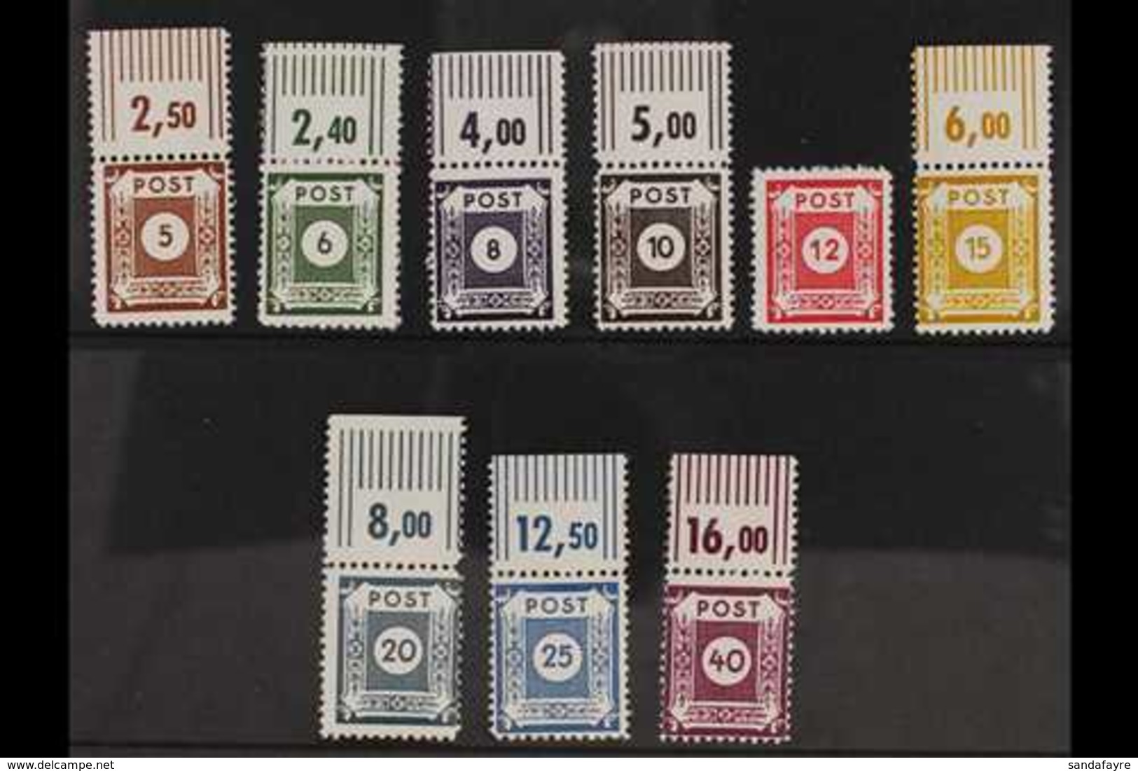 RUSSIAN ZONE  EAST SAXONY 1945 COSWIG Postmaster Provisional Perf 11½ Complete Set, Michel 42/50 D III, Never Hinged Min - Andere & Zonder Classificatie