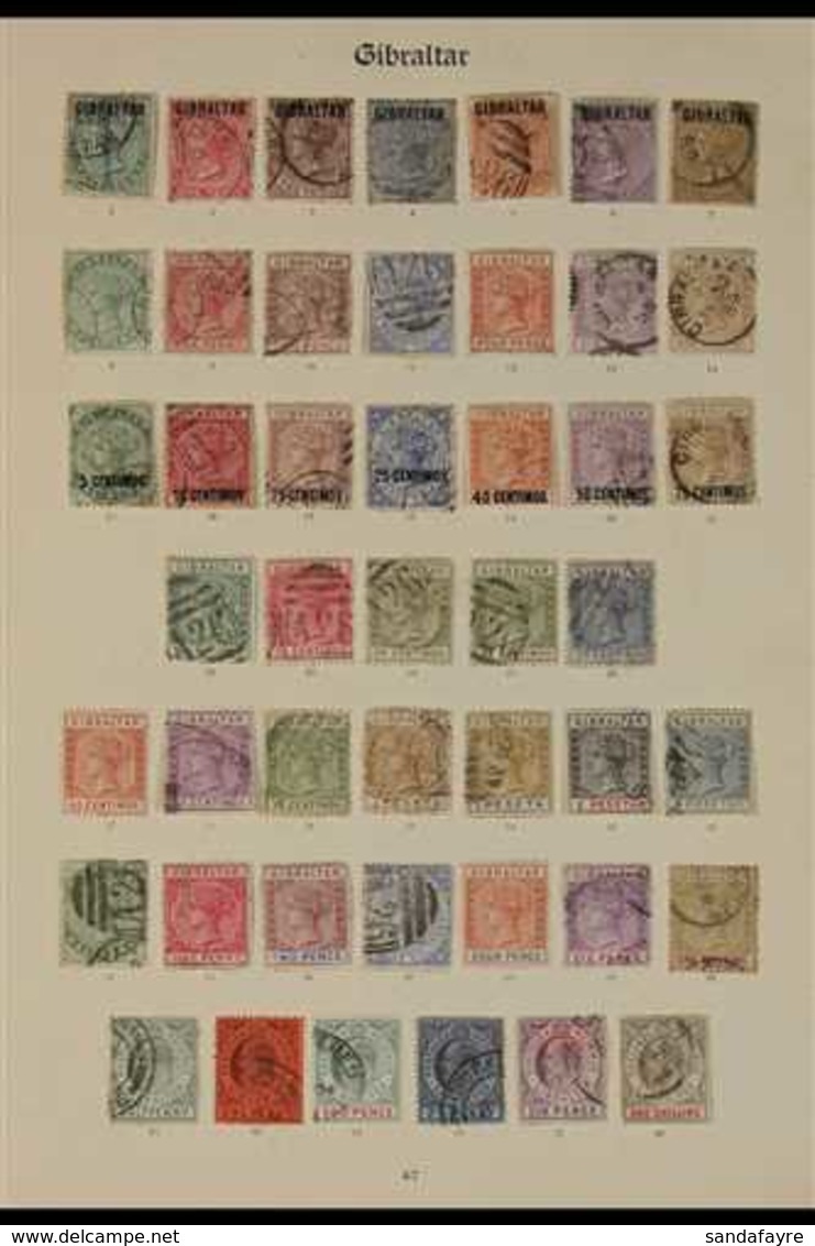 1886 - 1929 TREMENDOUS COLLECTION ON "IMPERIAL" ALBUM PAGES.  Chiefly Used And Complete Apart From The 1925 £5 Stamp; No - Gibraltar