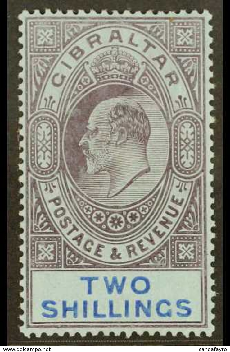 1906-11  2s Purple And Bright Blue On Blue, SG 72, Very Fine Mint. For More Images, Please Visit Http://www.sandafayre.c - Gibraltar