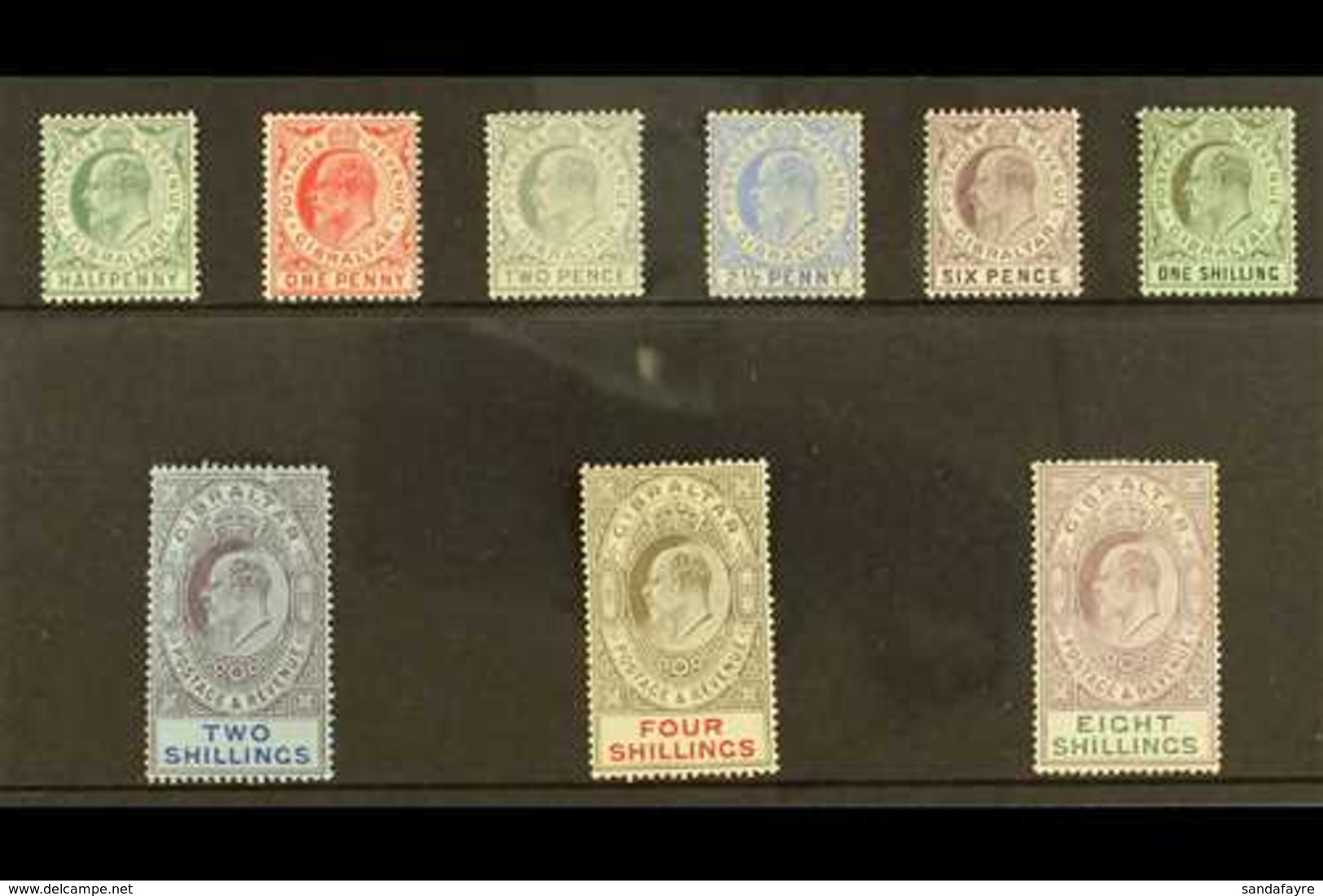 1906-11  KEVII New Colour Definitive Set, SG 66/74, Some Tiny Imperfections, Generally Fine Mint (9 Stamps) For More Ima - Gibraltar