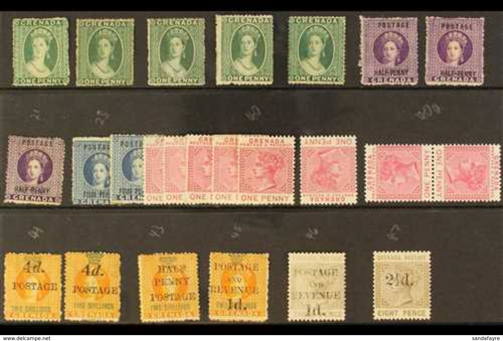 1861 - 1888 MINT QUEEN VICTORIA COLLECTION  Fresh And Attractive Range Of Early Issues, Either Mint Or Unused Including  - Grenada (...-1974)