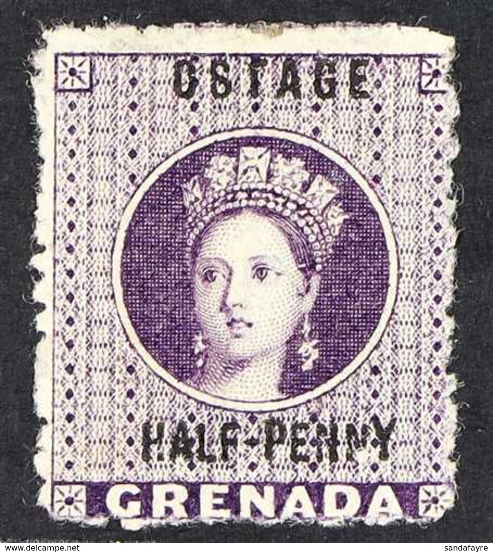 1881  ½d Deep Mauve Variety "OSTAGE", SG 21c, Very Fine Mint. For More Images, Please Visit Http://www.sandafayre.com/it - Grenada (...-1974)