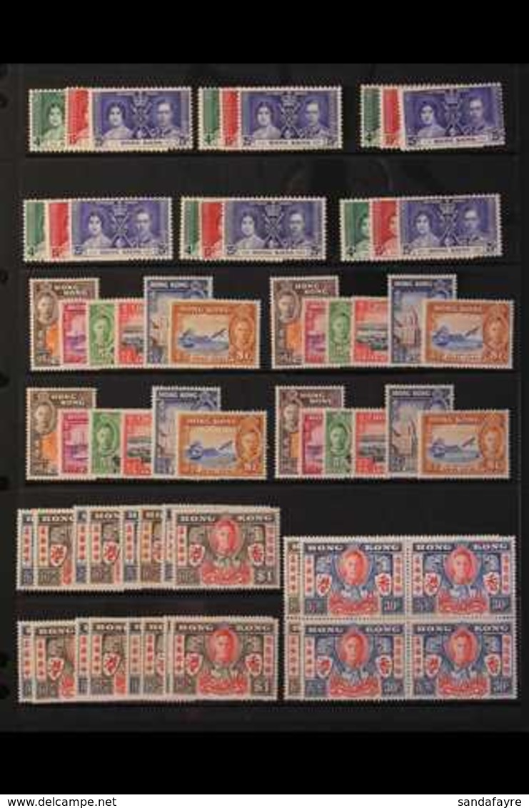 1937-1946 FINE MINT COMPLETE SETS  On A Stock Page, Includes 1937 Coronation Sets (x6), 1941 Centenary (x4) & 1946 Victo - Andere & Zonder Classificatie