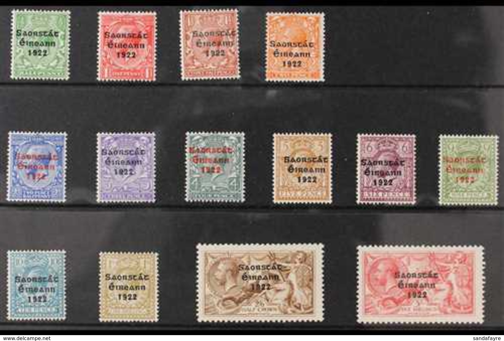 1922-23  Thom Overprinted Set From ½d To 5s, SG 52/65, Very Fine Mint (14 Stamps) For More Images, Please Visit Http://w - Andere & Zonder Classificatie