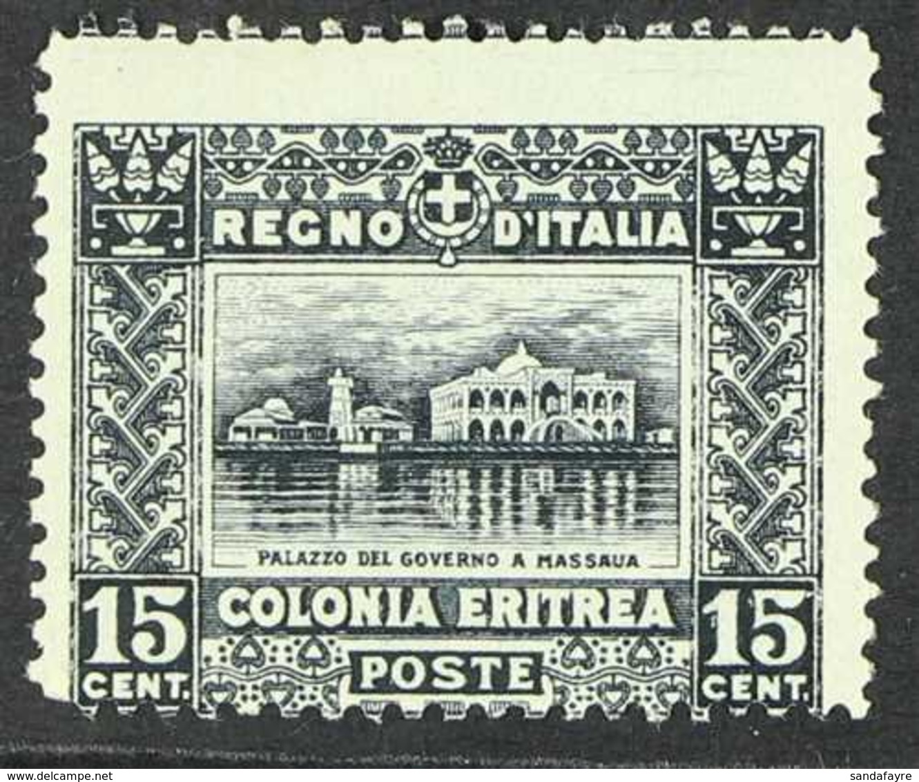 ERITREA  1910 15c Slate Perf 13¼ (Sass 36, SG 36), Mint With Full Original Gum, Centred Low. Cat €780. For More Images,  - Autres & Non Classés