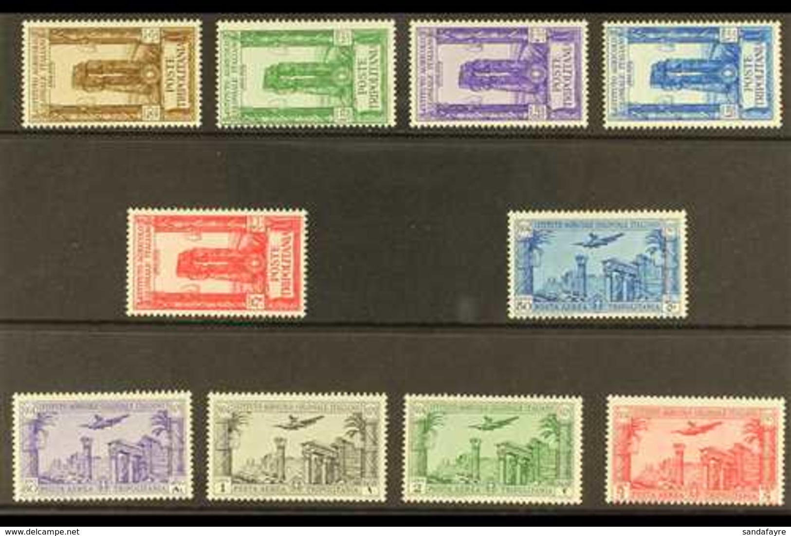 TRIPOLITANIA  1930-31 Colonial Agricultural Institute Overprints Complete Set Including Airs (Sassone 73/77 & A17/21, SG - Andere & Zonder Classificatie