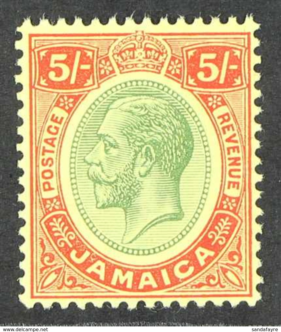 1912-20  5s Green And Red / Yellow, SG 67, Never Hinged Mint. For More Images, Please Visit Http://www.sandafayre.com/it - Jamaïque (...-1961)