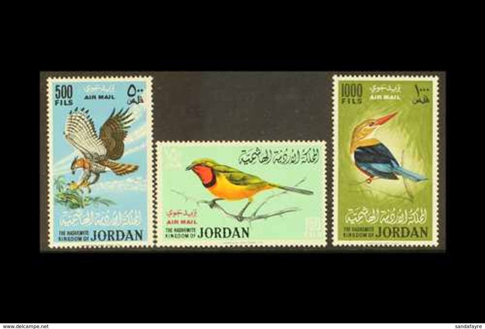 1964  150f - 1000f Birds Airpost Set, SG 627/9, Superb Never Hinged Mint. (3 Stamps) For More Images, Please Visit Http: - Jordanië