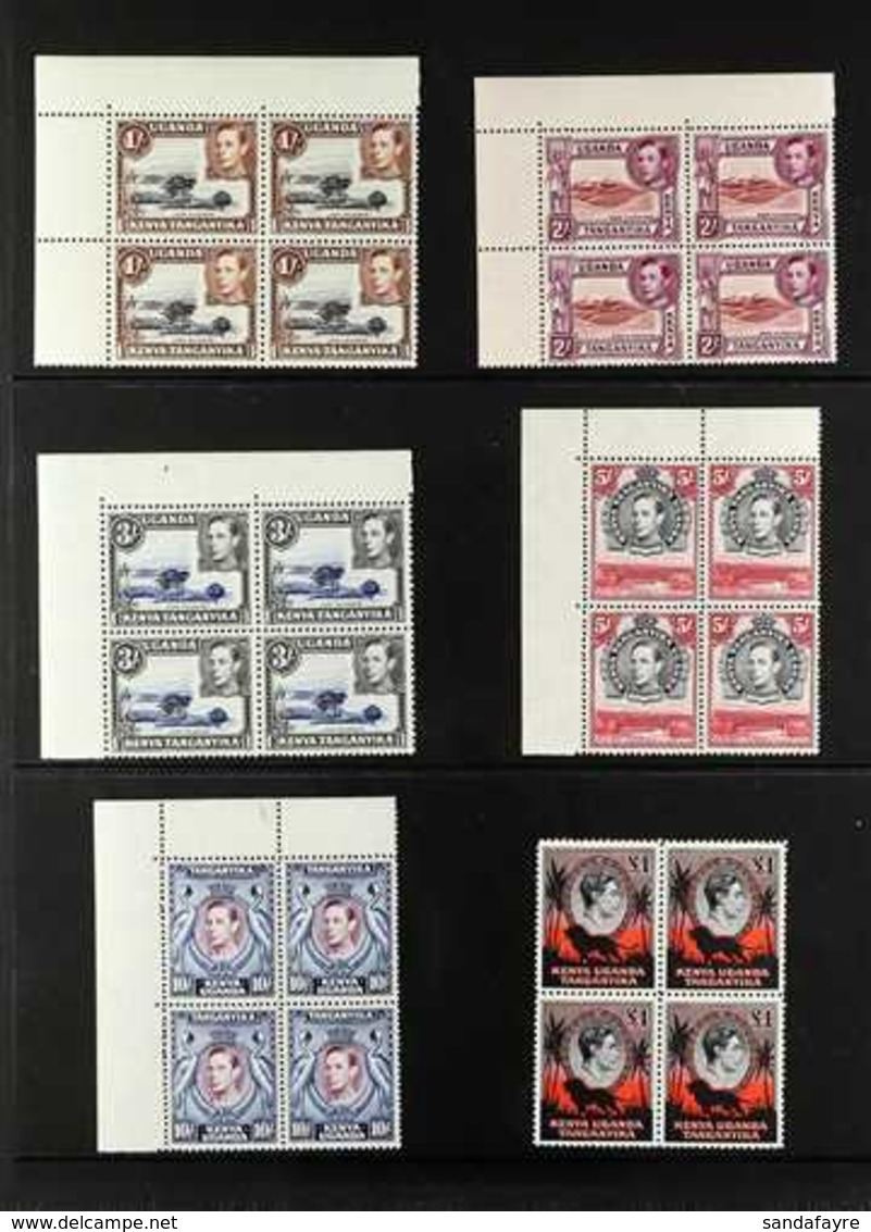 1938-54  King George VI Definitives Complete Set Of Twenty, SG 131/150b, With These In Superb NEVER HINGED MINT BLOCKS O - Vide