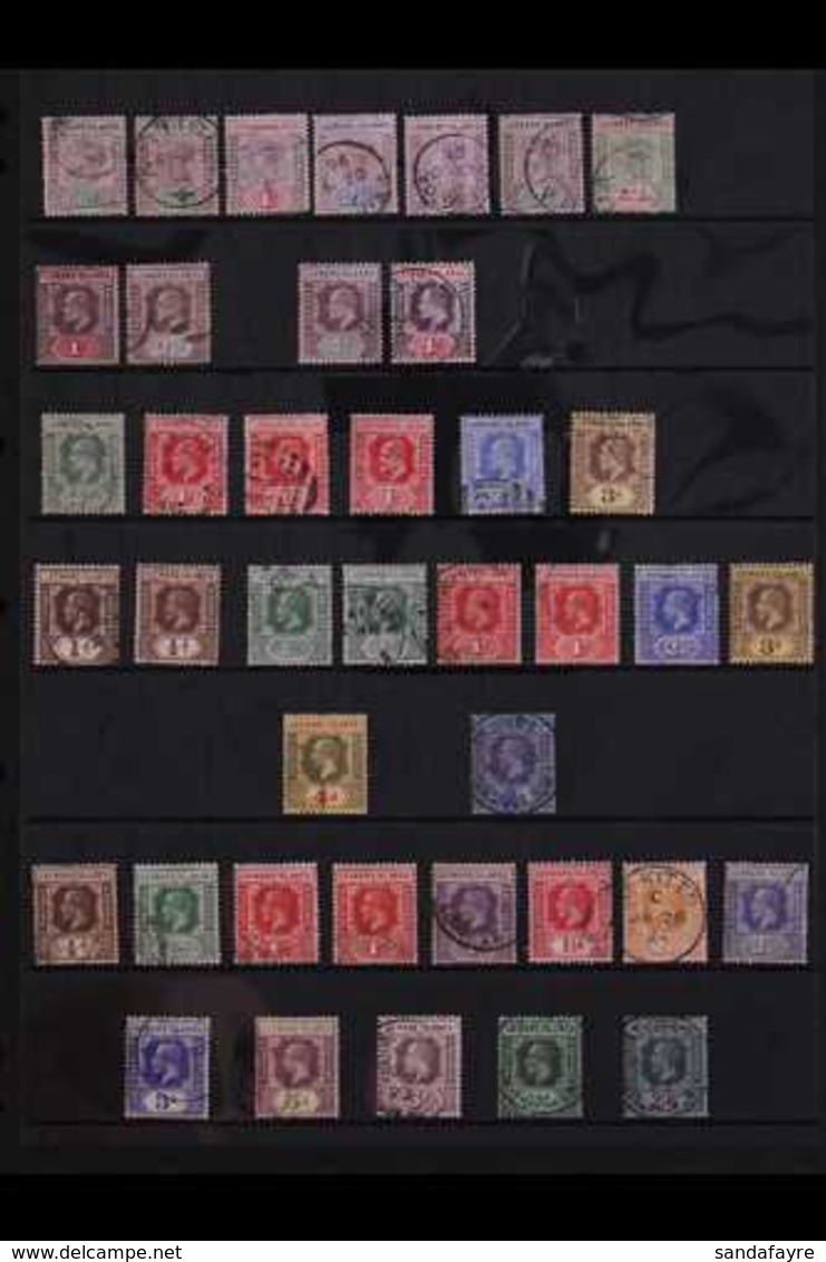 1890-1954 USED COLLECTION.  A Useful Range With Postmark Interest Presented On Stock Pages With QV To 1s, KEVII To 3d, K - Leeward  Islands