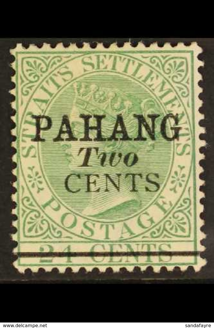 PAHANG  1891 2c On 24c Green, SG 7, Very Fine And Fresh Mint. For More Images, Please Visit Http://www.sandafayre.com/it - Andere & Zonder Classificatie