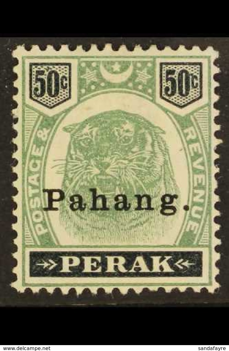 PAHANG  1898 50c Green And Black, SG 22, Fine Mint, Small Area Of Page Adhesion On Reverse. Scarce Stamp. For More Image - Altri & Non Classificati