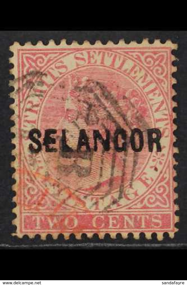 SELANGOR  1883 2c Pale Rose, SG 22 "N Wide", Fine Used. For More Images, Please Visit Http://www.sandafayre.com/itemdeta - Andere & Zonder Classificatie