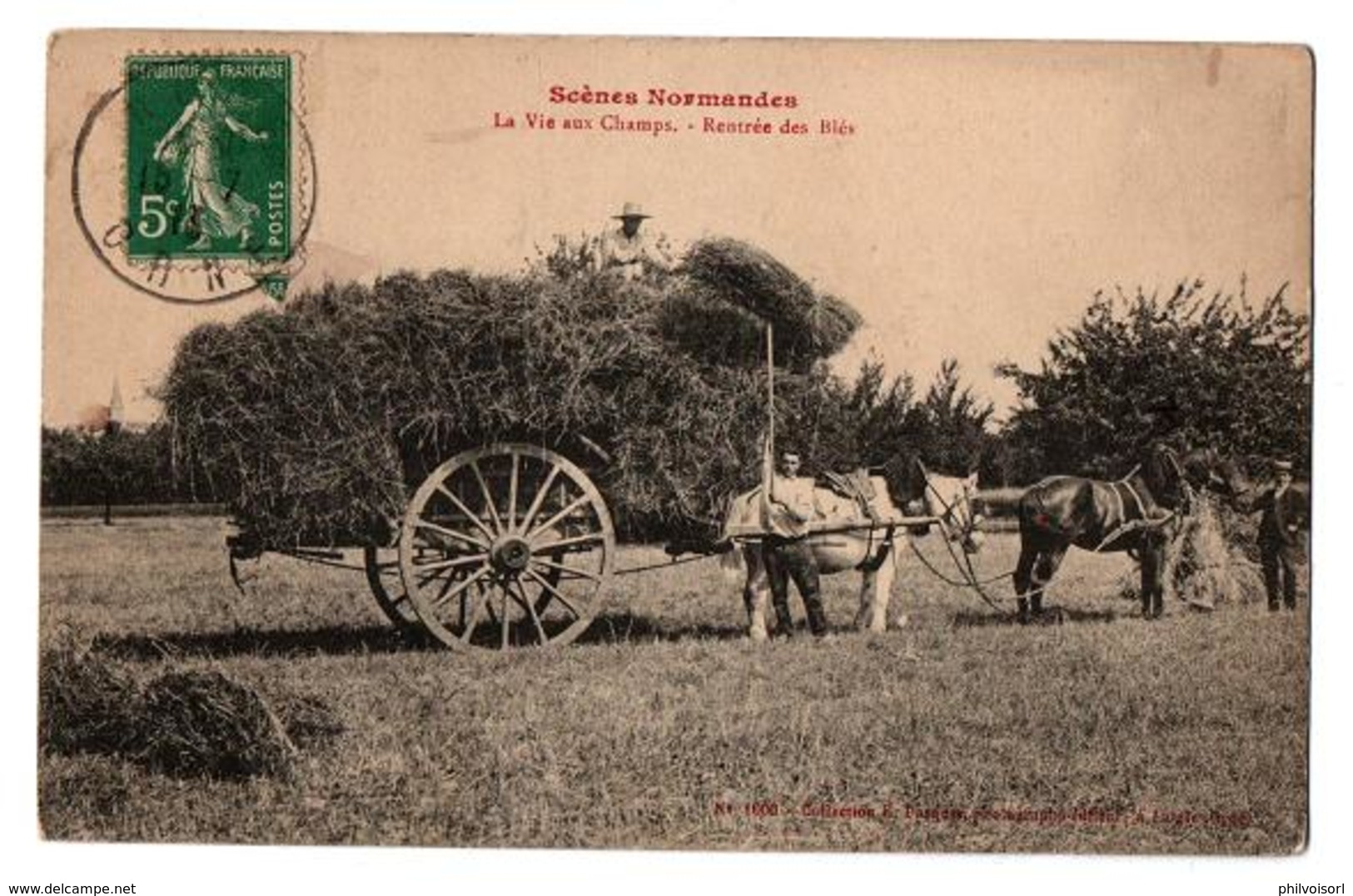 SCENES NORMANDES LA RENTREE DES BLES ANIMEE - Autres & Non Classés