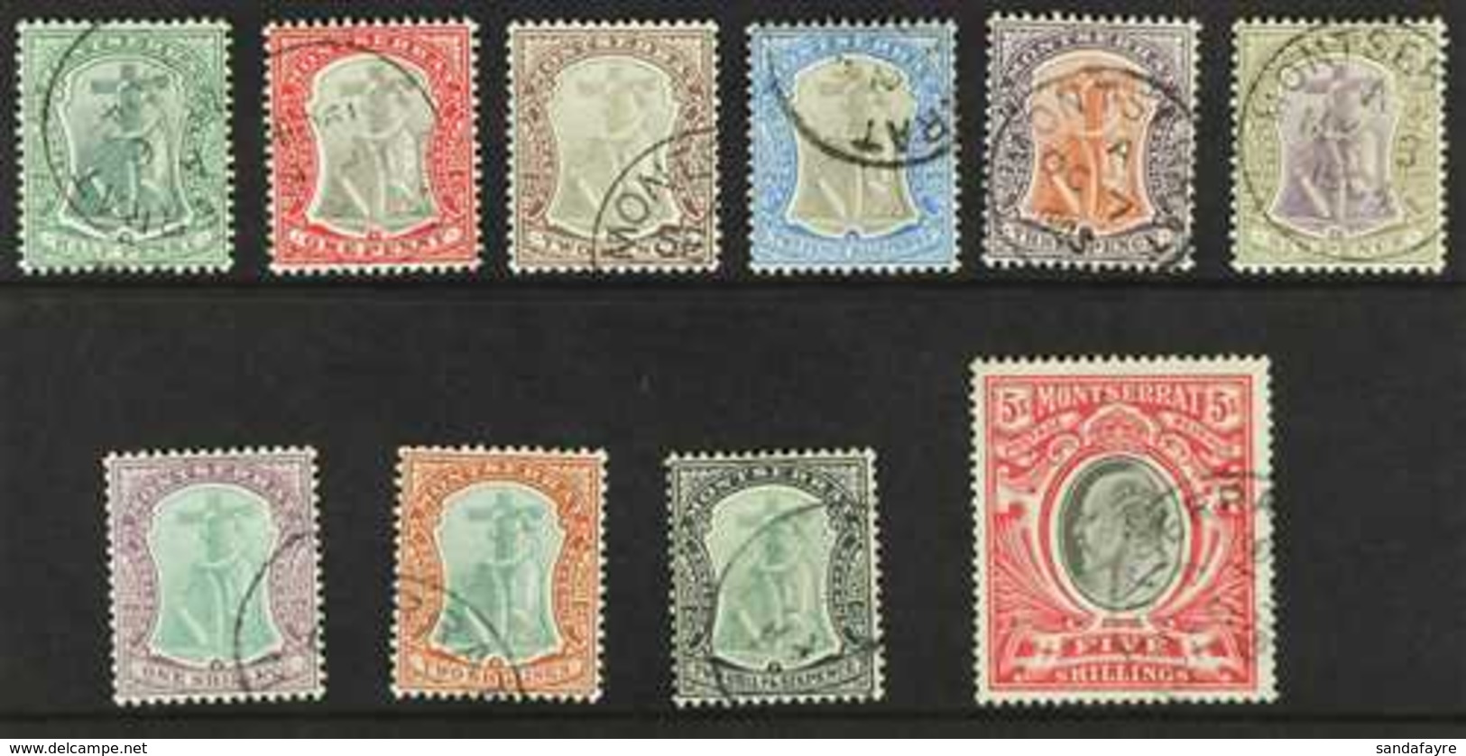 1903  Complete Set, SG 14/23, Superb Cds Used. (10 Stamps) For More Images, Please Visit Http://www.sandafayre.com/itemd - Montserrat