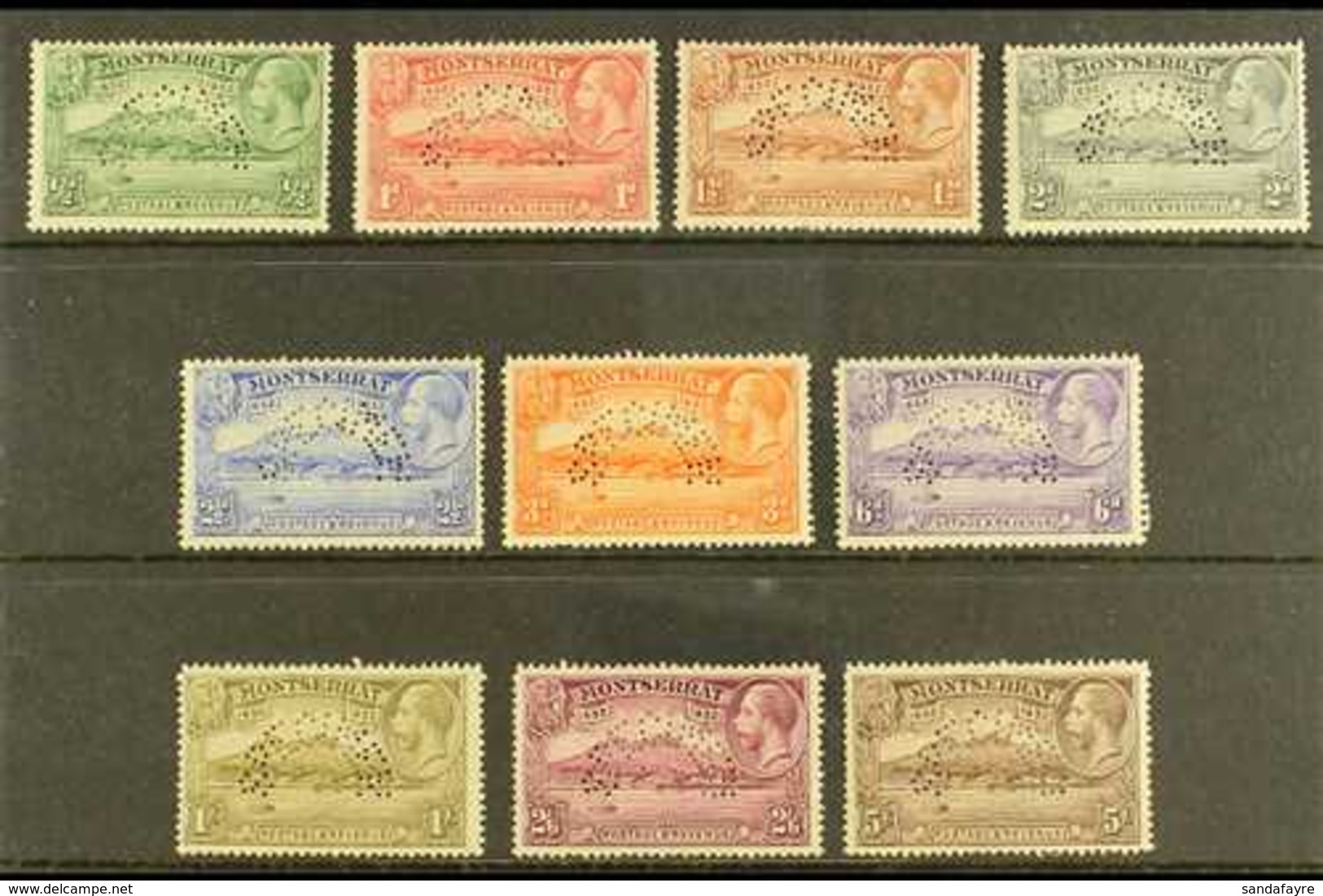1932  300th Aniv Set Complete, Perforated "Specimen", SG 84s/93s, Very Fine Mint. (10 Stamps) For More Images, Please Vi - Montserrat