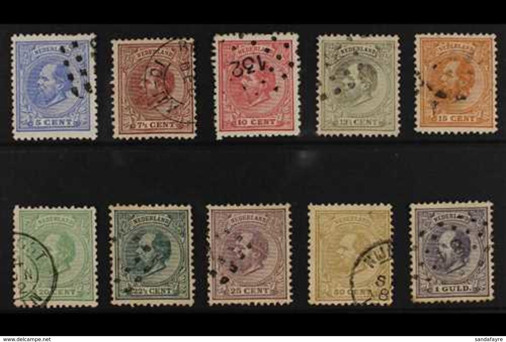 1872-91  William III Definitives Basic Set To 1g, Between SG 80 And SG 90, Good Used. (10 Stamps) For More Images, Pleas - Autres & Non Classés