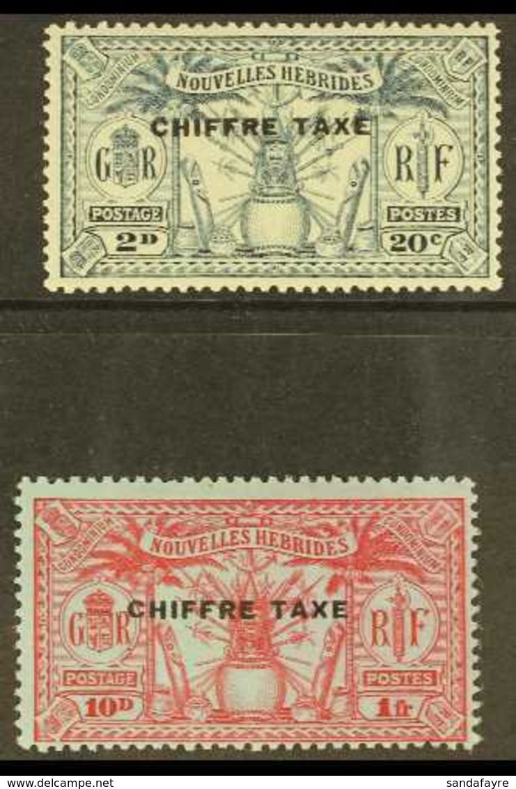 FRENCH  1925 Postage Due 20c And 1f, SG FD54 & 57, Very Fine Mint. (2 Stamps) For More Images, Please Visit Http://www.s - Andere & Zonder Classificatie