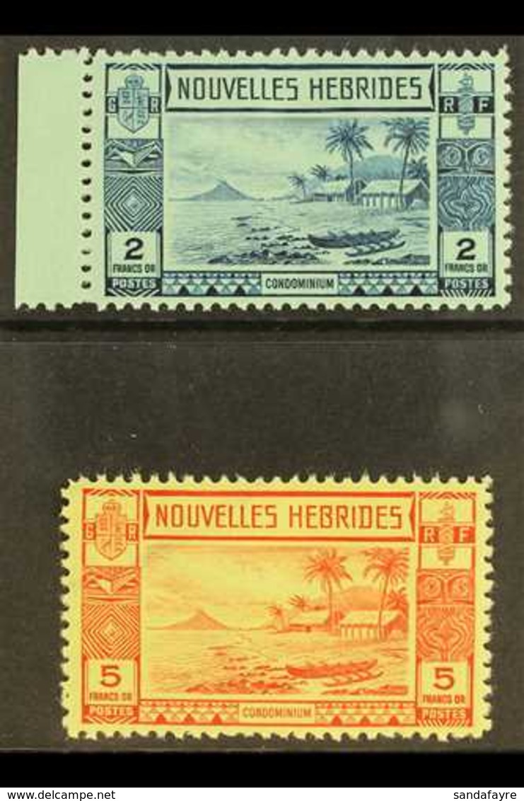 FRENCH  1938 2f Blue On Pale Green & 5f Red On Yellow, SG F62/63, Very Fine Mint, Fresh. (2 Stamps) For More Images, Ple - Autres & Non Classés
