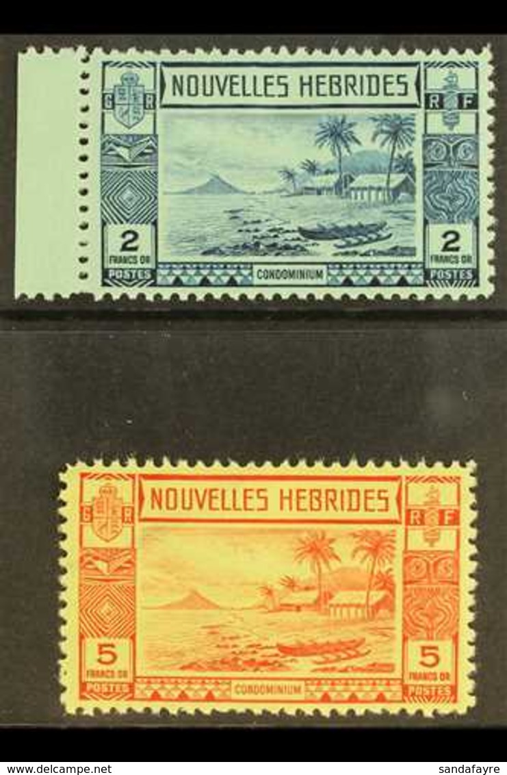 FRENCH  1938 2f Blue On Pale Green & 5f Red On Yellow, SG F62/63, Very Fine Mint, Fresh. (2 Stamps) For More Images, Ple - Andere & Zonder Classificatie