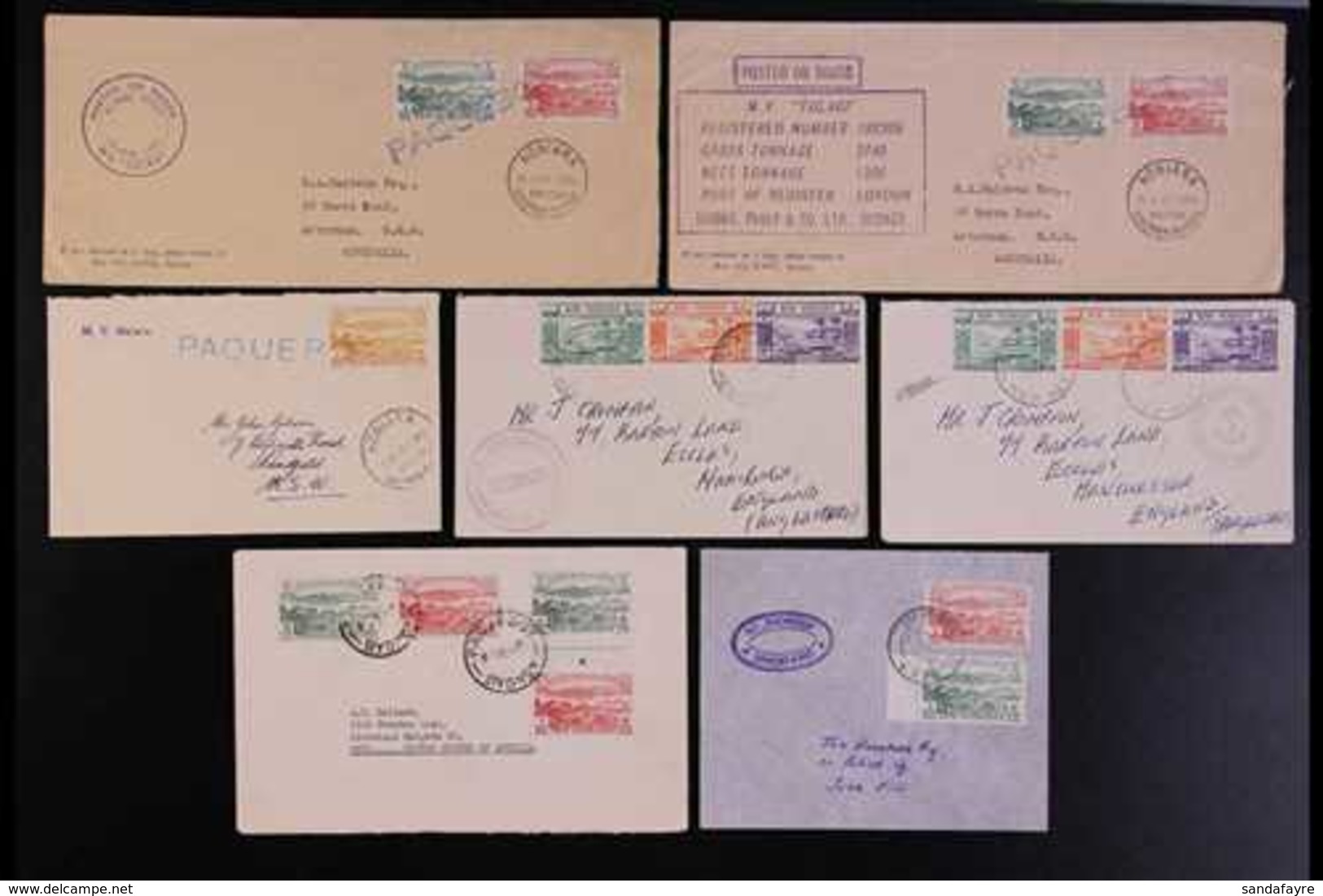 PAQUEBOT MAIL  1958-63 Range Of Covers Bearing New Hebrides Stamps, With 1958 Paquebot Sydney Cds's, 1958 From Vila With - Andere & Zonder Classificatie