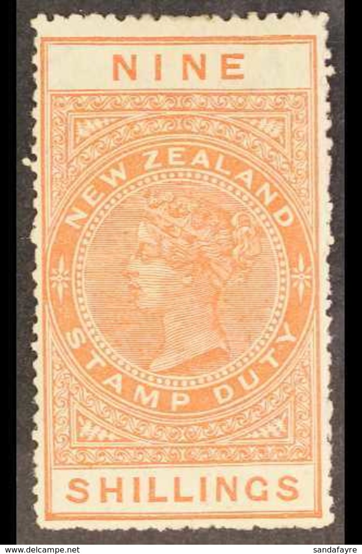 POSTAL FISCAL  1906. 9s Orange, P14, SG F86, Fine Mint For More Images, Please Visit Http://www.sandafayre.com/itemdetai - Autres & Non Classés