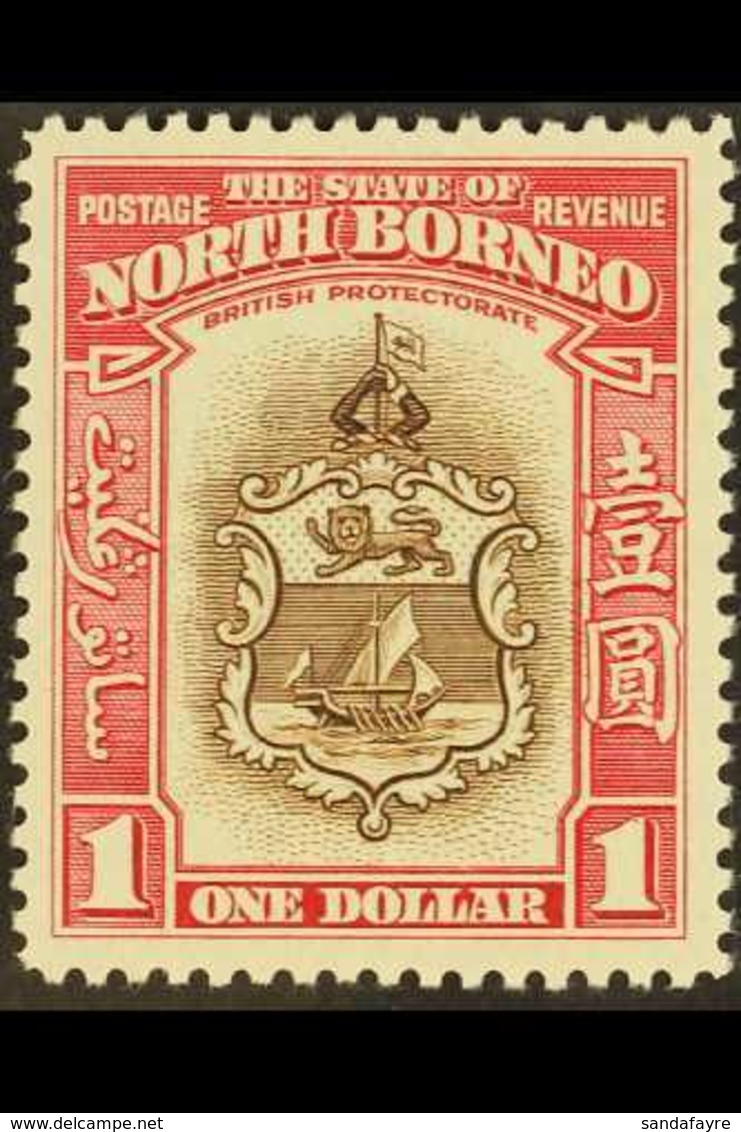1939  $1 Brown & Carmine, SG 315, Never Hinged Mint For More Images, Please Visit Http://www.sandafayre.com/itemdetails. - Noord Borneo (...-1963)
