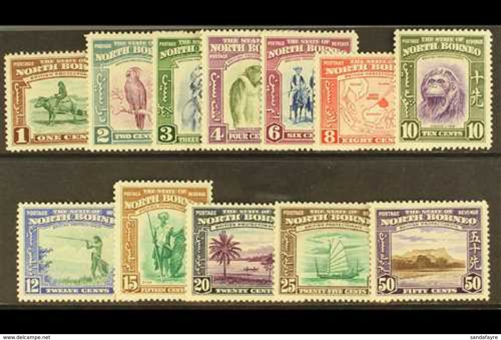 1939  Pictorial Set Complete To 50c, SG 303/14, Very Fine Mint. (12 Stamps) For More Images, Please Visit Http://www.san - North Borneo (...-1963)