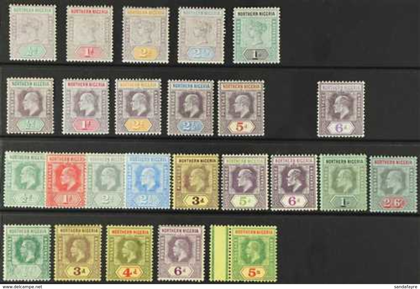 1900-1912 MINT SELECTION.  ALL DIFFERENT & Including QV Range To 1s, KEVII CA Wmk To 5d, 1905 MCA Wmk 6d, 1910 Range To  - Nigeria (...-1960)