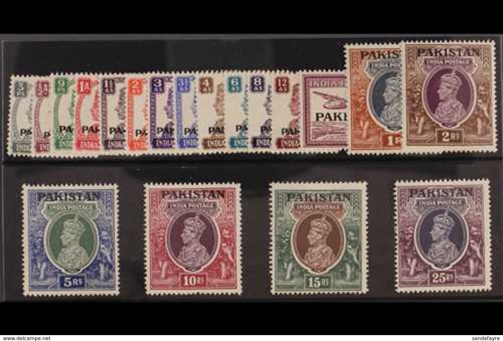 1947  Definitives Set Complete, SG 1/19, Never Hinged Mint. Fresh And Attractive! (19 Stamps) For More Images, Please Vi - Pakistan