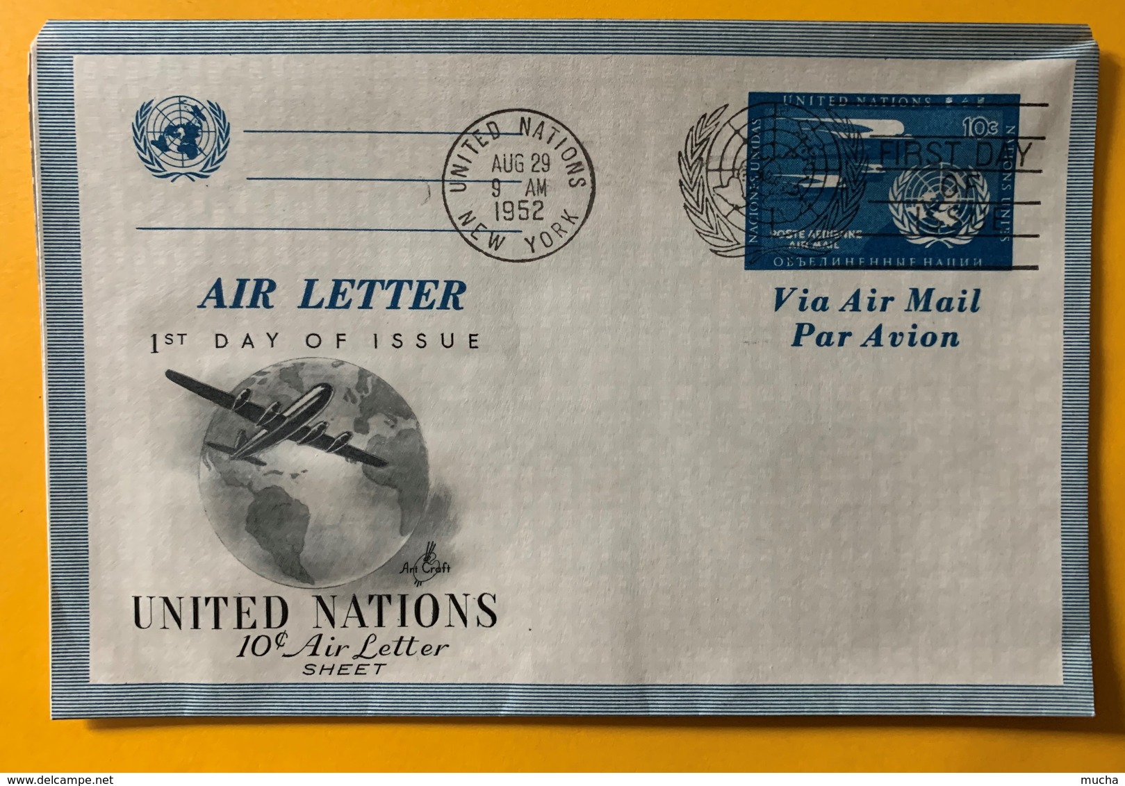 9960 - Air Letter FDC 29.08.1952 - Lettres & Documents