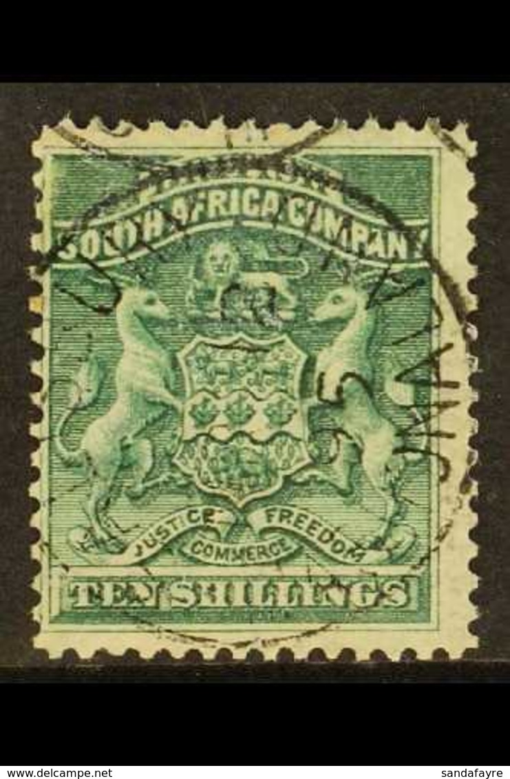 1892-93  10s Deep Green Arms, SG 9, Neat Salisbury/Mashonaland MR 12 1895 Cds. For More Images, Please Visit Http://www. - Autres & Non Classés