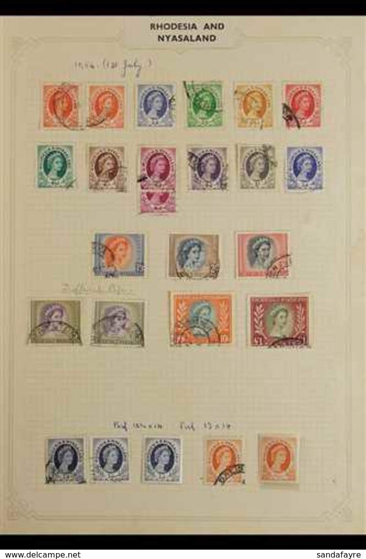 1954-1963 COMPLETE COLLECTION PLUS.  An Attractive Old Time Collection, Mixed Mint & Used With Commemorative Sets Often  - Rhodésie & Nyasaland (1954-1963)