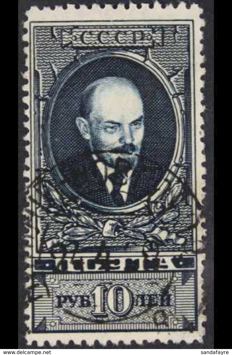 1925-26  10r Blue-black Lenin Perf 12½ (Michel 297 A X, SG 455a), Fine Cds Used, Fresh & Scarce. For More Images, Please - Autres & Non Classés