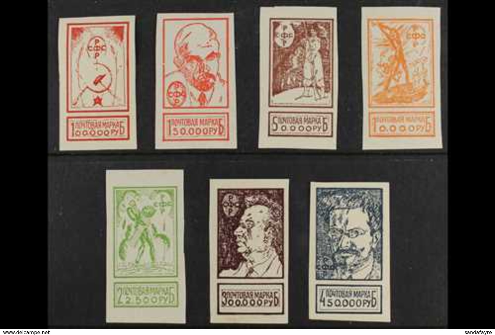 LOCAL BOGUS / FANTASY STAMPS  1922 Complete Imperf Set Produced In Italy By Marco Fontano, Very Fine Mint, Fresh. (7 Sta - Autres & Non Classés