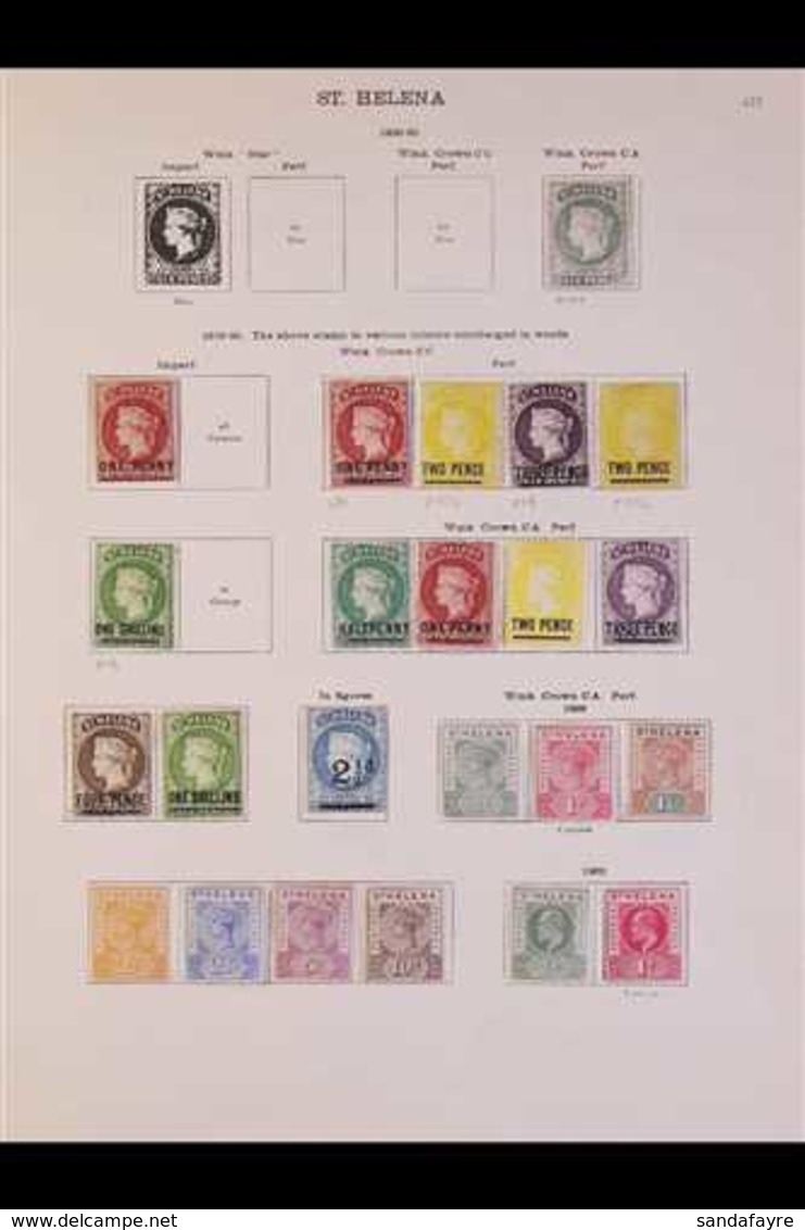 1863-1927 ALL DIFFERENT MINT COLLECTION  On Printed Pages. With 1863 1d Imperf; 1864-80 (CC) Perf 12½ 2d & 3d, Plus Perf - Sainte-Hélène