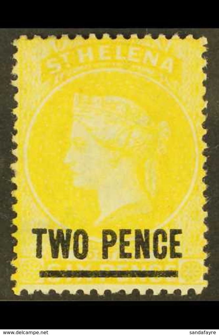 1864-80  2d Yellow (type B), Perf 14, SG 28, Mint. For More Images, Please Visit Http://www.sandafayre.com/itemdetails.a - Sainte-Hélène