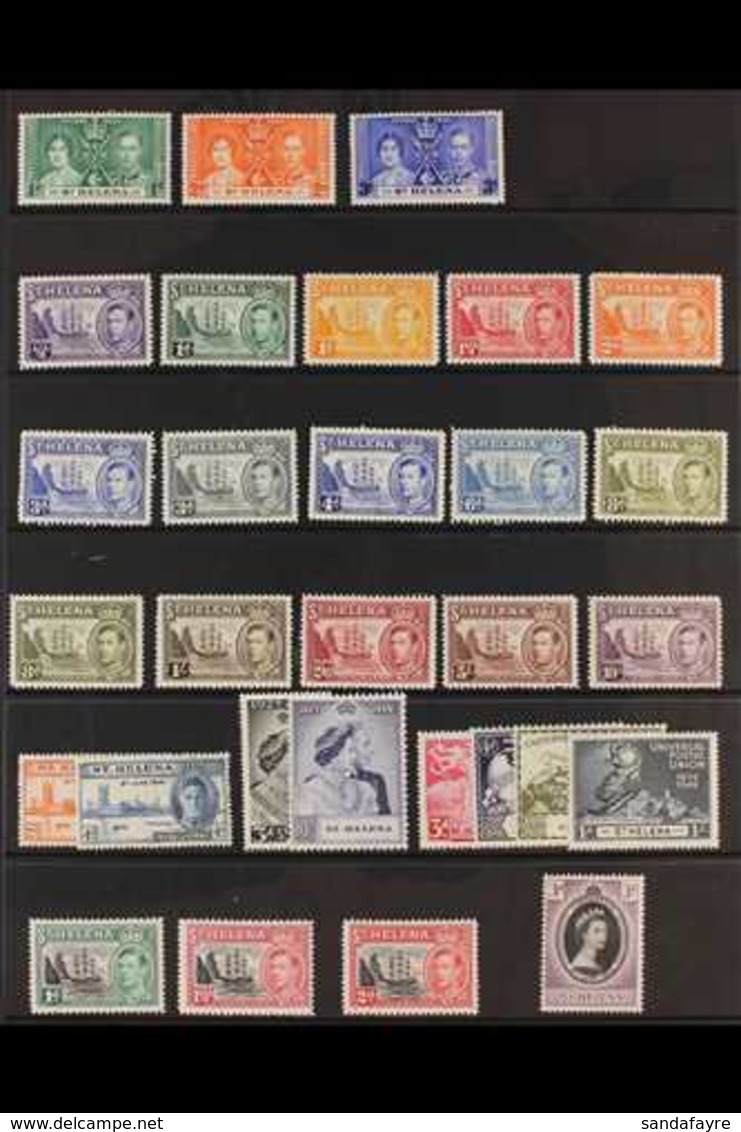 1937-53 COMPLETE FINE MINT COLLECTION  An Attractive All Different Collection Which Includes A Complete "Basic" Run From - Sint-Helena