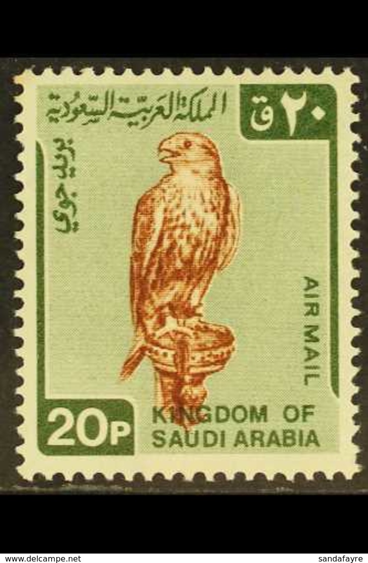 1968-72  20p Orange-brown & Bronze-green Air Falcon, SG 1025, Very Fine Never Hinged Mint, Fresh. For More Images, Pleas - Arabie Saoudite