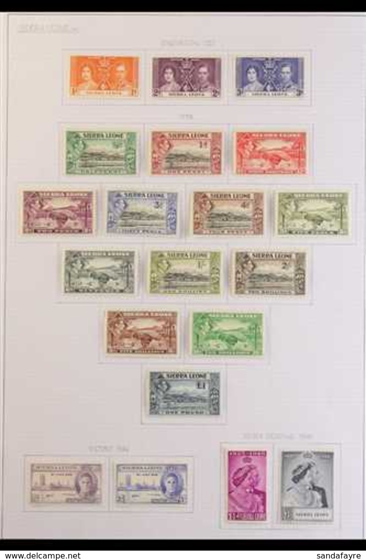 1937-1963 MINT COLLECTION OF SETS.  An Attractive Collection Presented On Sleeved Album Pages That Includes A Complete K - Sierra Leone (...-1960)