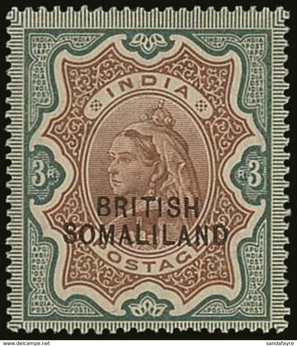 1903  3r Brown And Green With Opt At Bottom, SG 23, Lightly Hinged Mint. For More Images, Please Visit Http://www.sandaf - Somaliland (Protectoraat ...-1959)