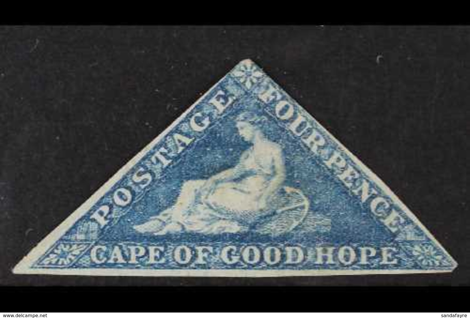 CAPE OF GOOD HOPE  1855-63 4d Blue, SG 6a, Unused And Without Gum. Cat Mint £1100. For More Images, Please Visit Http:// - Non Classés